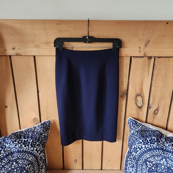 Premise Dresses & Skirts - Premise Size Xs Womens Navy Blue Stretchy Pencil With Zipper And Hook Closure